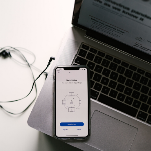 Connecting through the laptop and phone