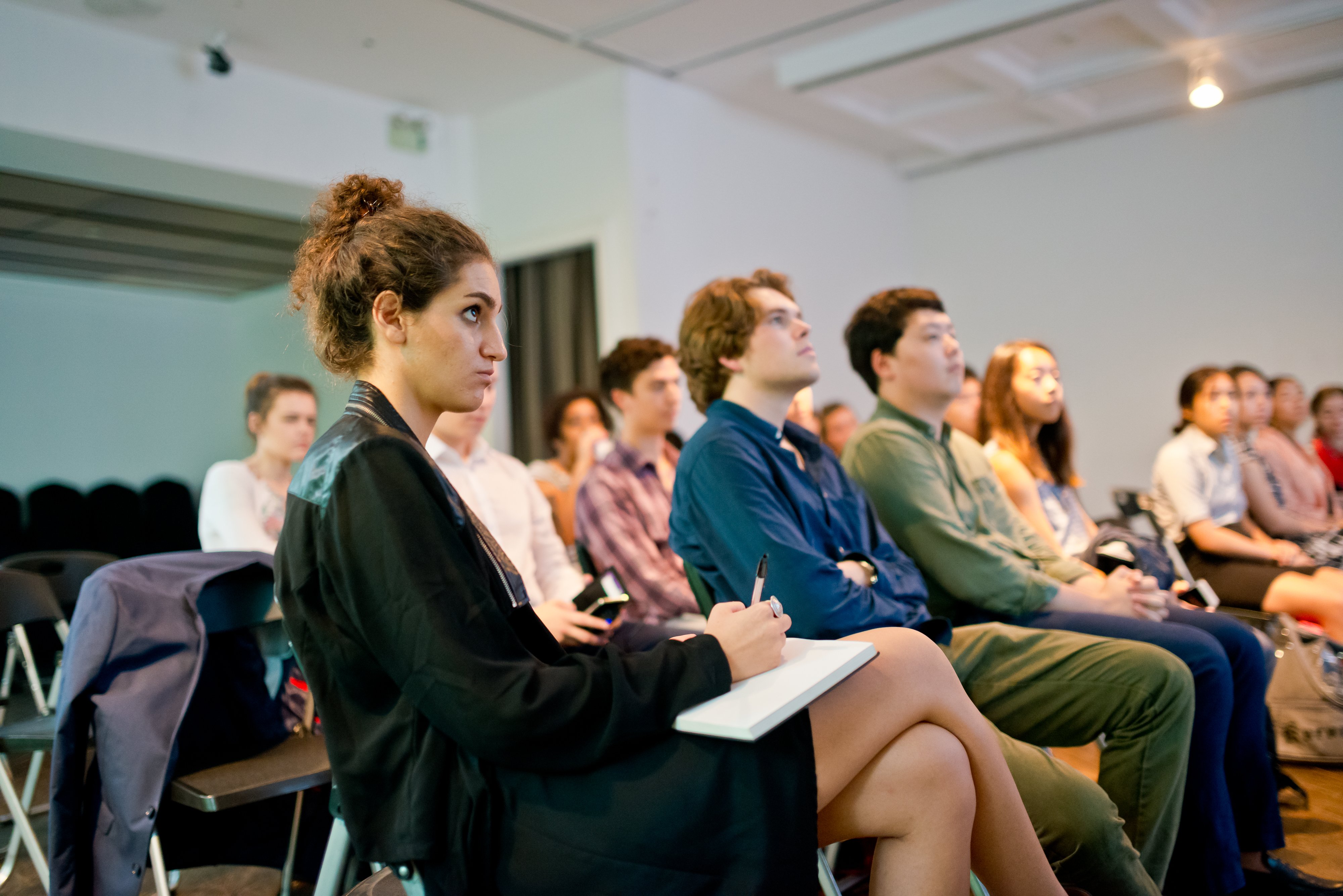 students at a career development event